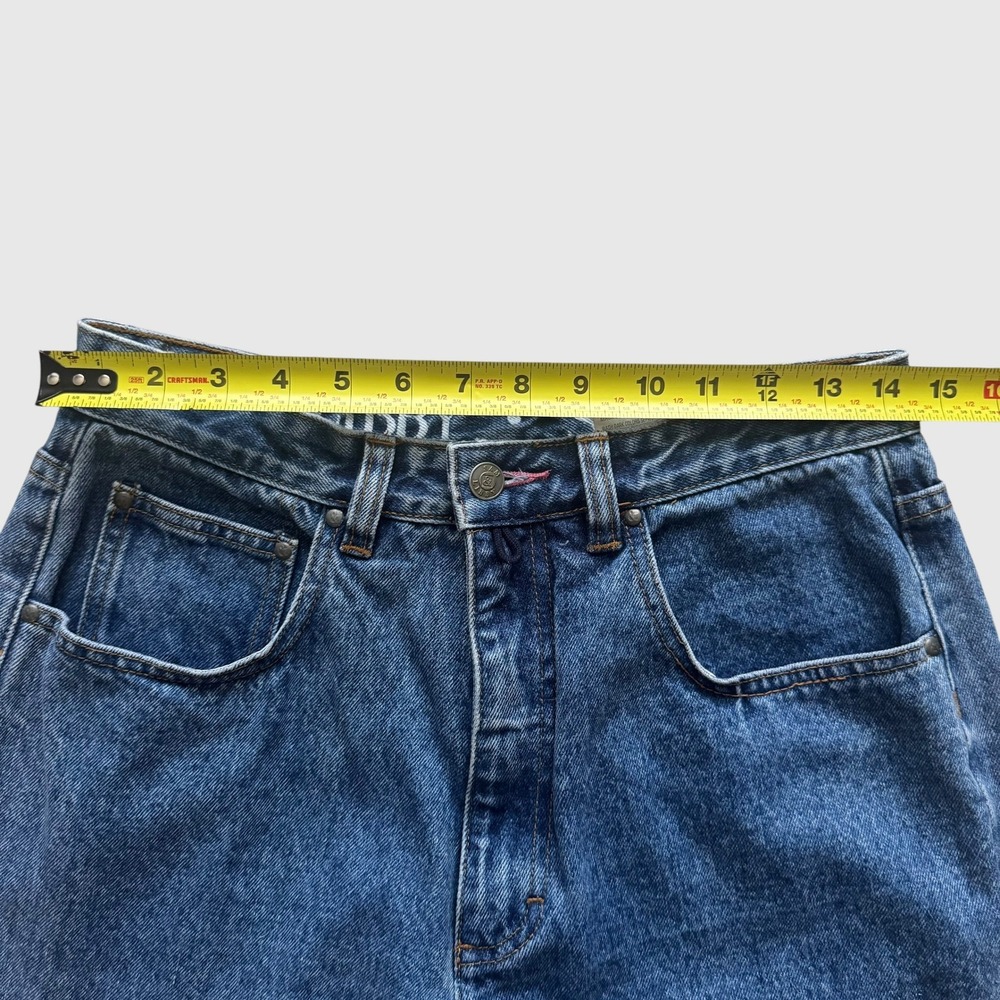 Sam & Libby Vintage 90s High Waisted Straight Leg Blue Mom Jeans Sz 8 Grunge - Picture 6 of 13